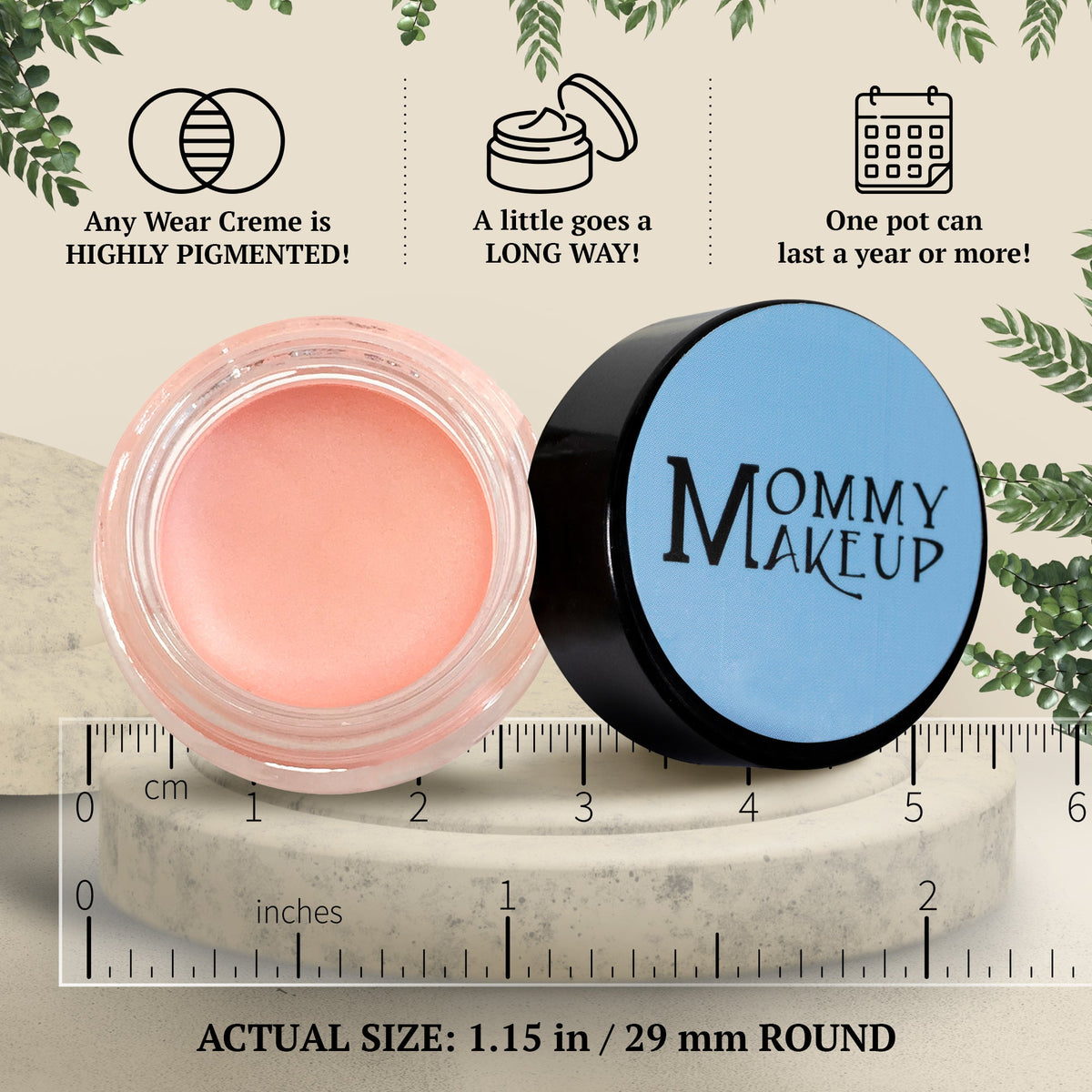 Duchess Any Wear Creme - A Waterproof Multi-tasking creme to powder product for eyes, cheeks & lips. Can be worn anywhere