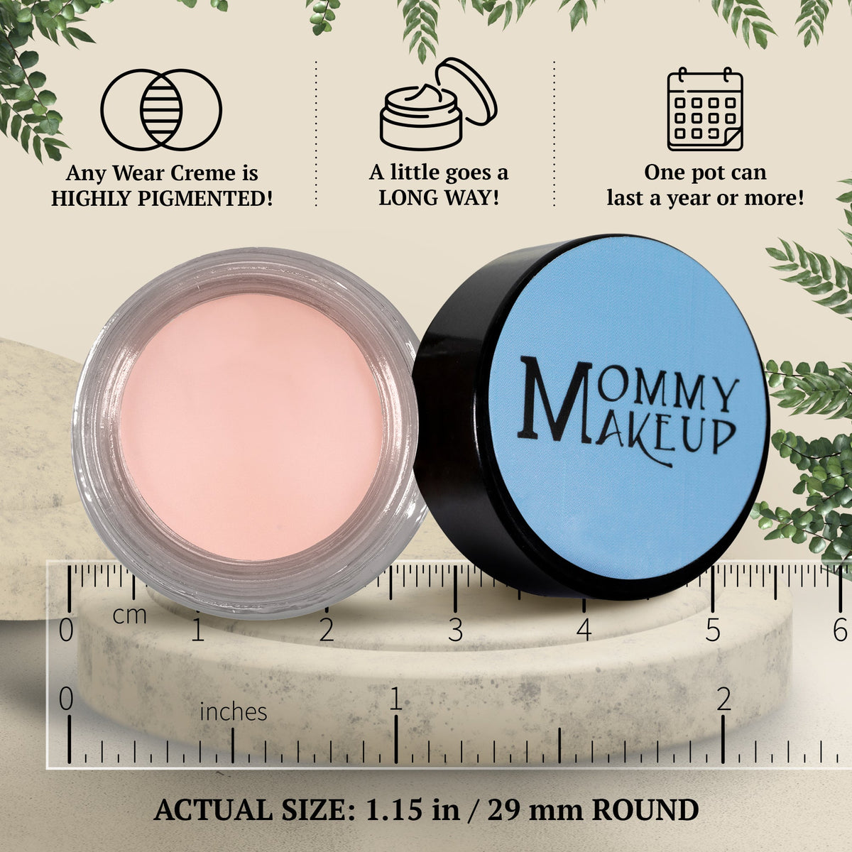 Cashmere Any Wear Creme - A Waterproof Multi-tasking creme to powder product for eyes, cheeks & lips. Can be worn anywhere