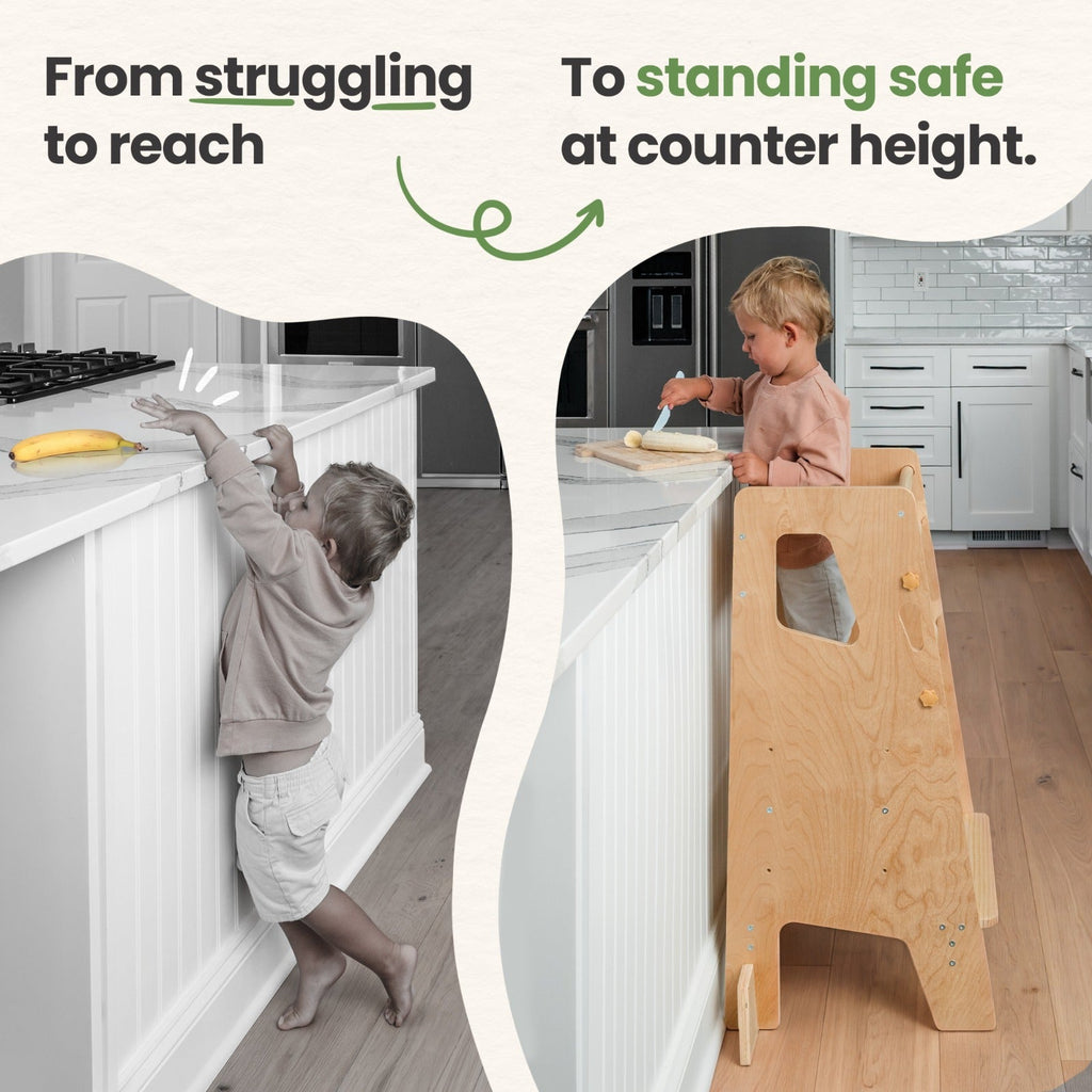 Montessori Toddler Tower - Adjustable Kitchen Stool Helper