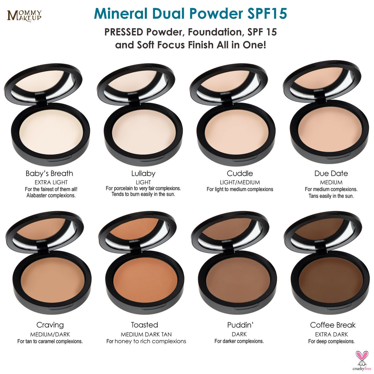 Mineral Dual Powder Foundation SPF15 (0.40 oz.) - TOASTED (Medium Dark Tan)