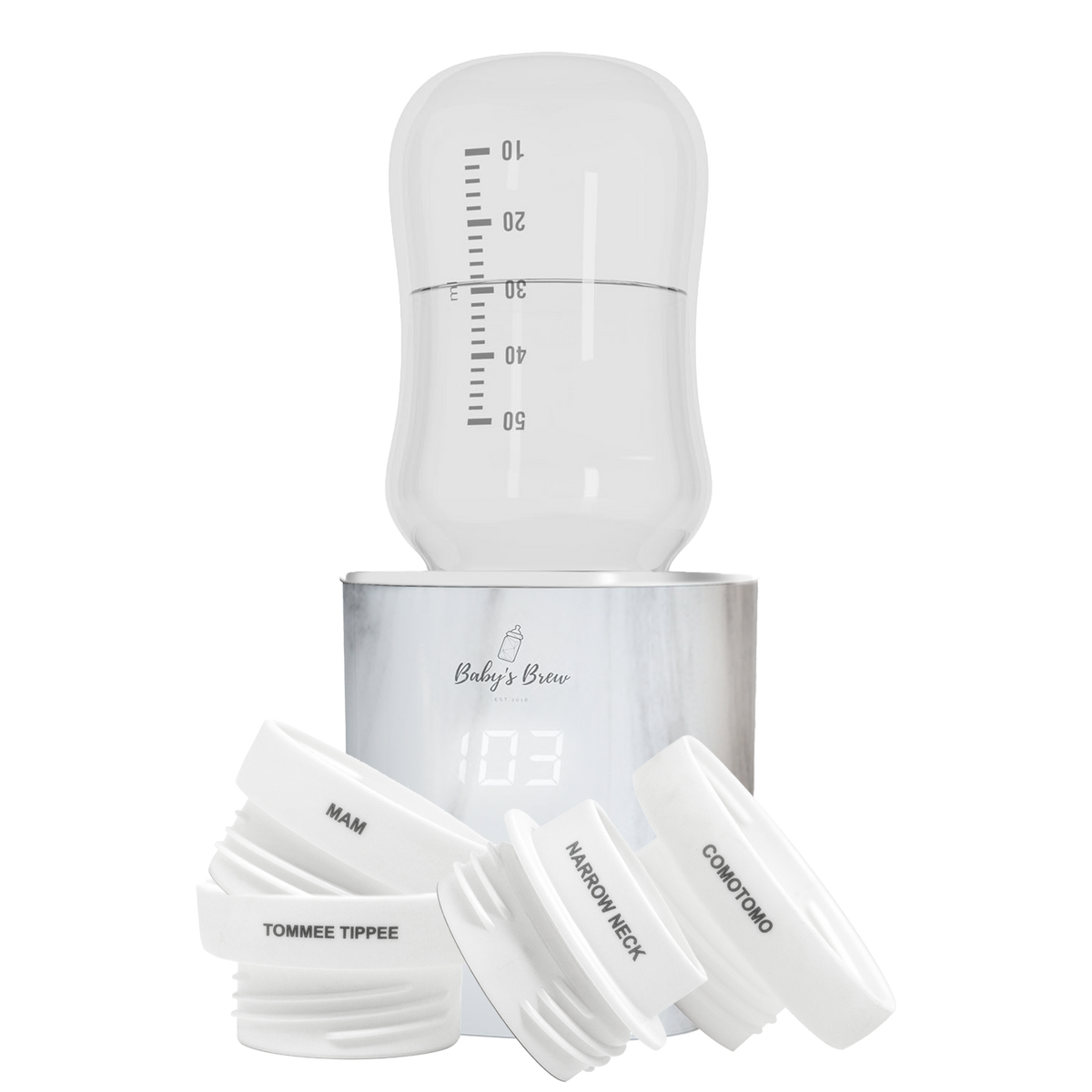 3.0 Portable Bottle Warmer Adapter Set (Warmer + Four Adapters)